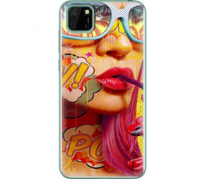 Силіконовий чохол BoxFace Huawei Y5p Yellow Girl Pop Art (40022-up2442)