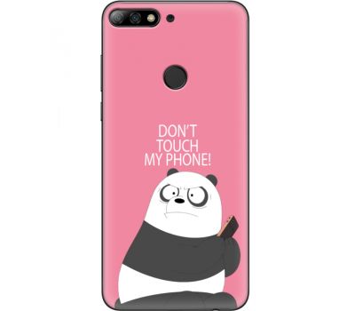 Силіконовий чохол BoxFace Huawei Y7 Prime 2018 Dont Touch My Phone Panda (33373-up2425)
