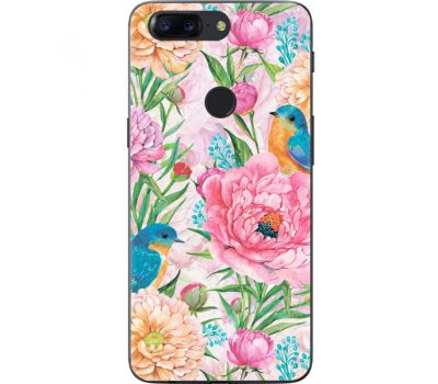 Силіконовий чохол BoxFace OnePlus 5T Birds in Flowers (33858-up2374)