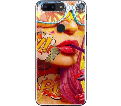 Силіконовий чохол BoxFace OnePlus 5T Yellow Girl Pop Art (33858-up2442)