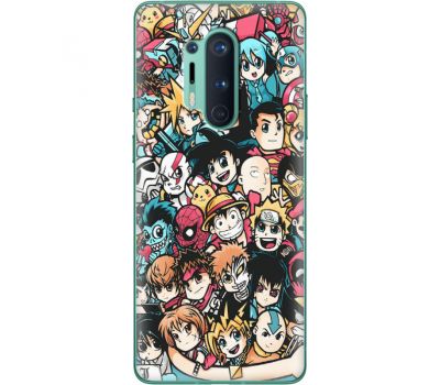 Силіконовий чохол BoxFace OnePlus 8 Pro Anime Stickers (39994-up2458)