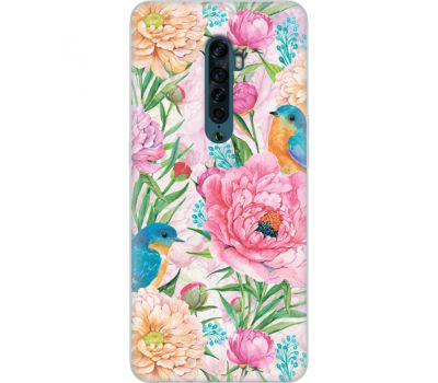 Силіконовий чохол BoxFace OPPO Reno2 Birds in Flowers (38502-up2374)