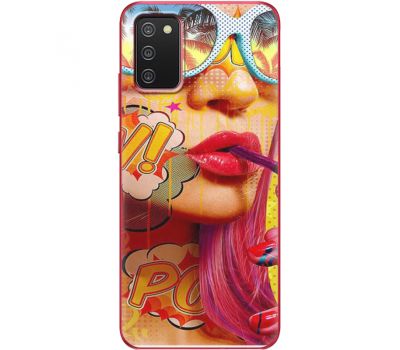 Силіконовий чохол BoxFace Samsung A025 Galaxy A02S Yellow Girl Pop Art (41511-up2442)