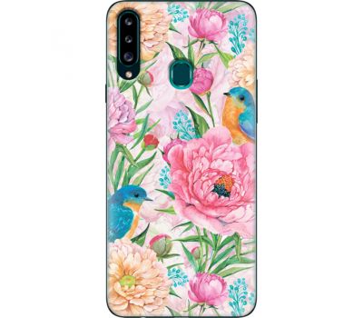Силіконовий чохол BoxFace Samsung A207 Galaxy A20s Birds in Flowers (38125-up2374)