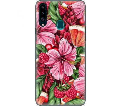 Силіконовий чохол BoxFace Samsung A207 Galaxy A20s Tropical Flowers (38125-up2416)