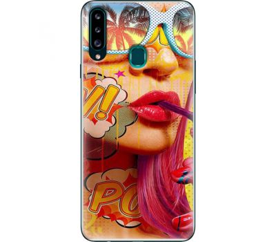 Силіконовий чохол BoxFace Samsung A207 Galaxy A20s Yellow Girl Pop Art (38125-up2442)