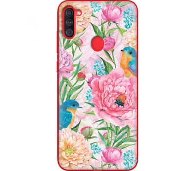 Силіконовий чохол BoxFace Samsung A115 Galaxy A11 Birds in Flowers (39628-up2374)