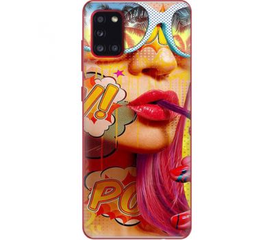 Силіконовий чохол BoxFace Samsung A315 Galaxy A31 Yellow Girl Pop Art (39470-up2442)