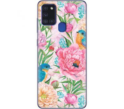 Силіконовий чохол BoxFace Samsung A217 Galaxy A21s Birds in Flowers (40006-up2374)