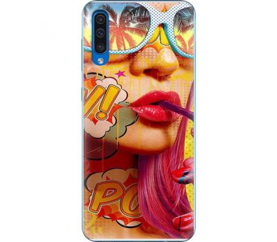 Силіконовий чохол BoxFace Samsung A505 Galaxy A50 Yellow Girl Pop Art (36417-up2442)