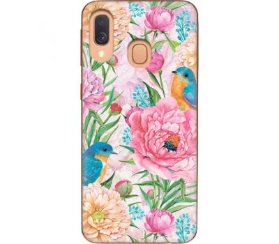 Силіконовий чохол BoxFace Samsung A405 Galaxy A40 Birds in Flowers (36707-up2374)