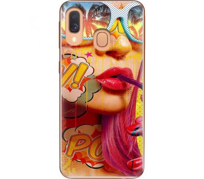 Силіконовий чохол BoxFace Samsung A405 Galaxy A40 Yellow Girl Pop Art (36707-up2442)