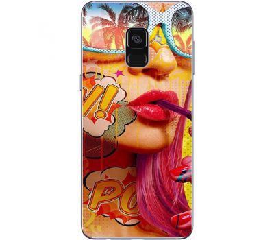 Силіконовий чохол BoxFace Samsung A730 Galaxy A8 Plus (2018) Yellow Girl Pop Art (32658-up2442)