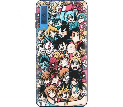 Силіконовий чохол BoxFace Samsung A750 Galaxy A7 2018 Anime Stickers (35481-up2458)