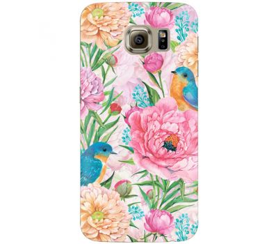 Силіконовий чохол BoxFace Samsung G925 Galaxy S6 Edge Birds in Flowers (26304-up2374)