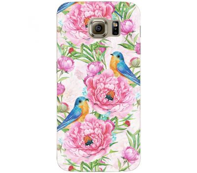 Силіконовий чохол BoxFace Samsung G925 Galaxy S6 Edge Birds and Flowers (26304-up2376)