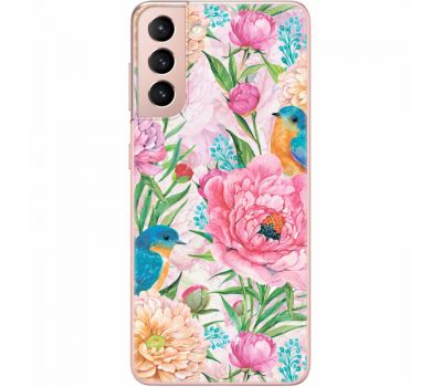 Силіконовий чохол BoxFace Samsung G991 Galaxy S21 Birds in Flowers (41709-up2374)