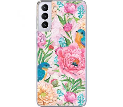 Силіконовий чохол BoxFace Samsung G996 Galaxy S21 Plus Birds in Flowers (41718-up2374)