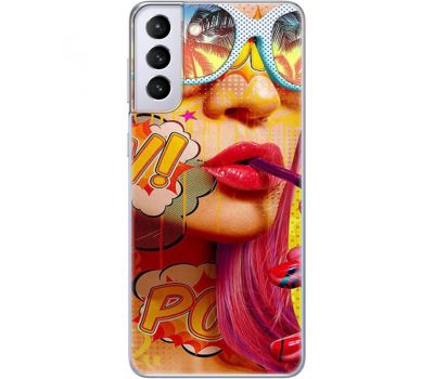 Силіконовий чохол BoxFace Samsung G996 Galaxy S21 Plus Yellow Girl Pop Art (41718-up2442)