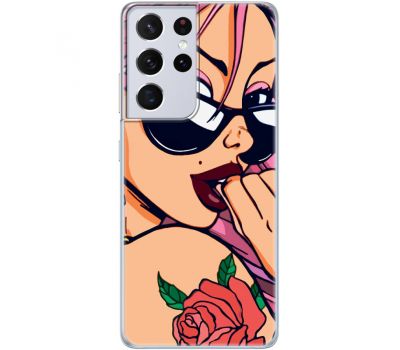 Силіконовий чохол BoxFace Samsung G998 Galaxy S21 Ultra Pink Girl (41719-up2388)