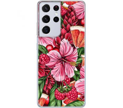 Силіконовий чохол BoxFace Samsung G998 Galaxy S21 Ultra Tropical Flowers (41719-up2416)