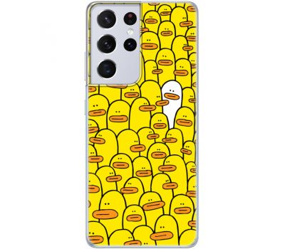 Силіконовий чохол BoxFace Samsung G998 Galaxy S21 Ultra Yellow Ducklings (41719-up2428)