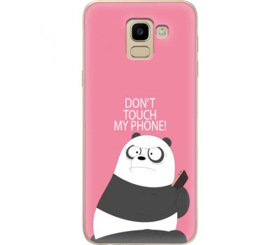 Силіконовий чохол BoxFace Samsung J600 Galaxy J6 2018 Dont Touch My Phone Panda (33861-up2425)