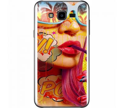 Силіконовий чохол BoxFace Samsung J700H Galaxy J7 Yellow Girl Pop Art (24496-up2442)