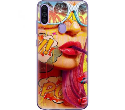 Силіконовий чохол BoxFace Samsung M115 Galaxy M11 Yellow Girl Pop Art (39780-up2442)