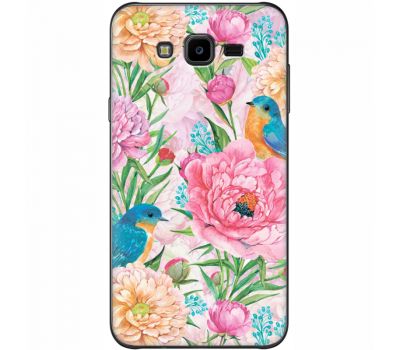 Силіконовий чохол BoxFace Samsung J701 Galaxy J7 Neo Duos Birds in Flowers (32007-up2374)