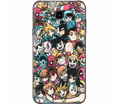 Силіконовий чохол BoxFace Samsung J701 Galaxy J7 Neo Duos Anime Stickers (32007-up2458)