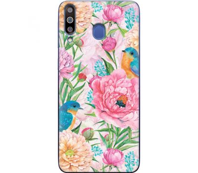 Силіконовий чохол BoxFace Samsung M305 Galaxy M30 Birds in Flowers (36973-up2374)