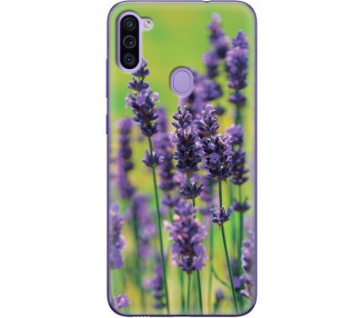 Силіконовий чохол BoxFace Samsung M115 Galaxy M11 Green Lavender (39780-up2245)