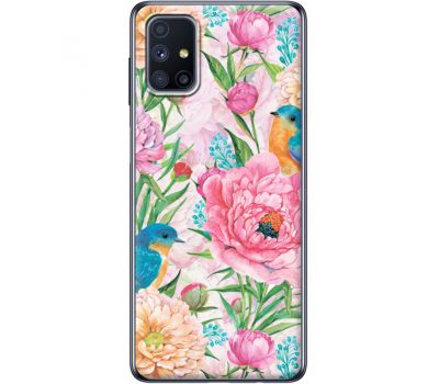 Силіконовий чохол BoxFace Samsung M515 Galaxy M51 Birds in Flowers (40937-up2374)