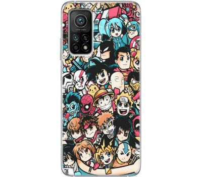 Силіконовий чохол BoxFace Xiaomi Mi 10T/ Mi 10T Pro Anime Stickers (41069-up2458)