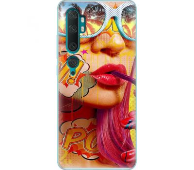 Силіконовий чохол BoxFace Xiaomi Mi Note 10 / Mi Note 10 Pro Yellow Girl Pop Art (38537-up2442)