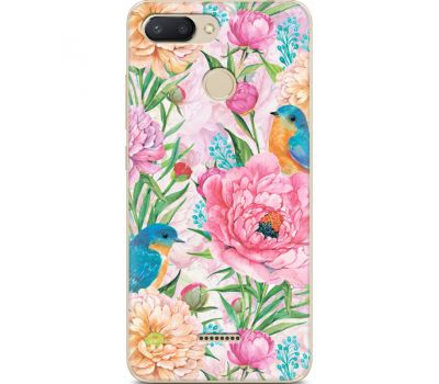 Силіконовий чохол BoxFace Xiaomi Redmi 6 Birds in Flowers (34858-up2374)