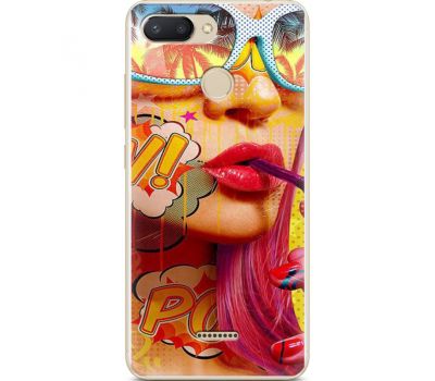 Силіконовий чохол BoxFace Xiaomi Redmi 6 Yellow Girl Pop Art (34858-up2442)