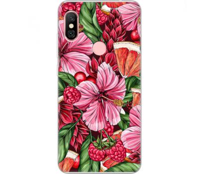 Силіконовий чохол BoxFace Xiaomi Redmi Note 6 Pro Tropical Flowers (35452-up2416)