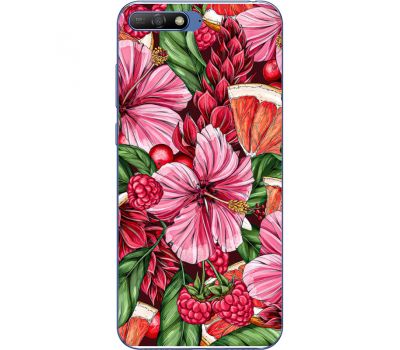 Силіконовий чохол BoxFace Huawei Y6 2018 Tropical Flowers (33371-up2416)