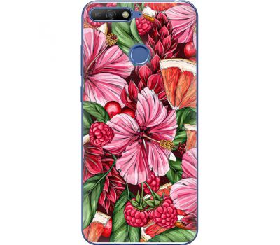 Силіконовий чохол BoxFace Huawei Y6 Prime 2018 / Honor 7A Pro Tropical Flowers (33830-up2416)
