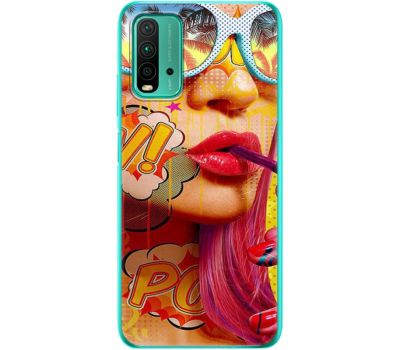 Силіконовий чохол BoxFace Xiaomi Redmi 9T Yellow Girl Pop Art (41685-up2442)