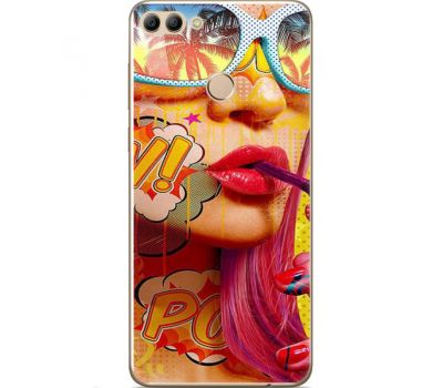 Силіконовий чохол BoxFace Huawei Y9 2018 Yellow Girl Pop Art (33895-up2442)
