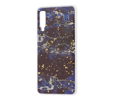 Чохол для Samsung Galaxy A7 2018 (A750) Art confetti "мармур синій"