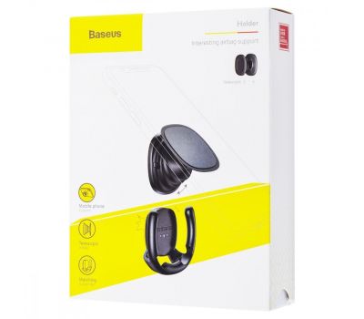 Автоутримувач + попсокет для смартфона Baseus Airbag Support чорний