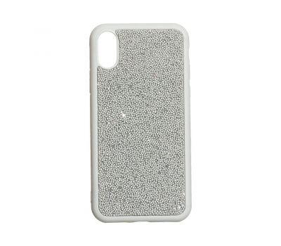 Чохол для iPhone X / Xs Bling World Beads сріблястий