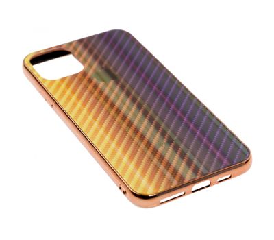 Чохол для iPhone 11 Pro Max Carbon Gradient Hologram золотистий 1995225