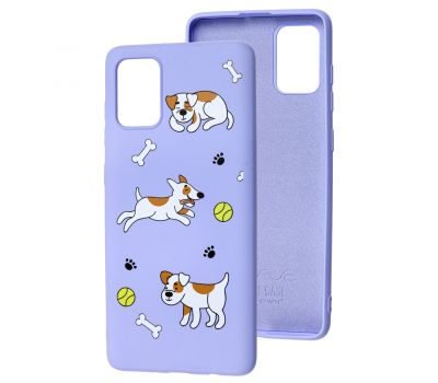Чохол для Samsung Galaxy A71 (A715) Wave Fancy playful dog / light purple