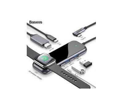 USB Hub Baseus Superlative Multi Type-C до 2xUSB 3.0+4K/HD+Audio+PD+iP iWatch 2001568