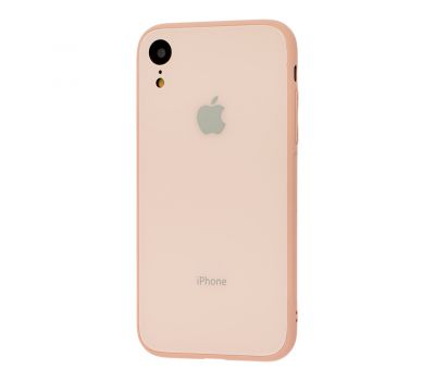 Чохол New glass для iPhone Xr рожевий пісок